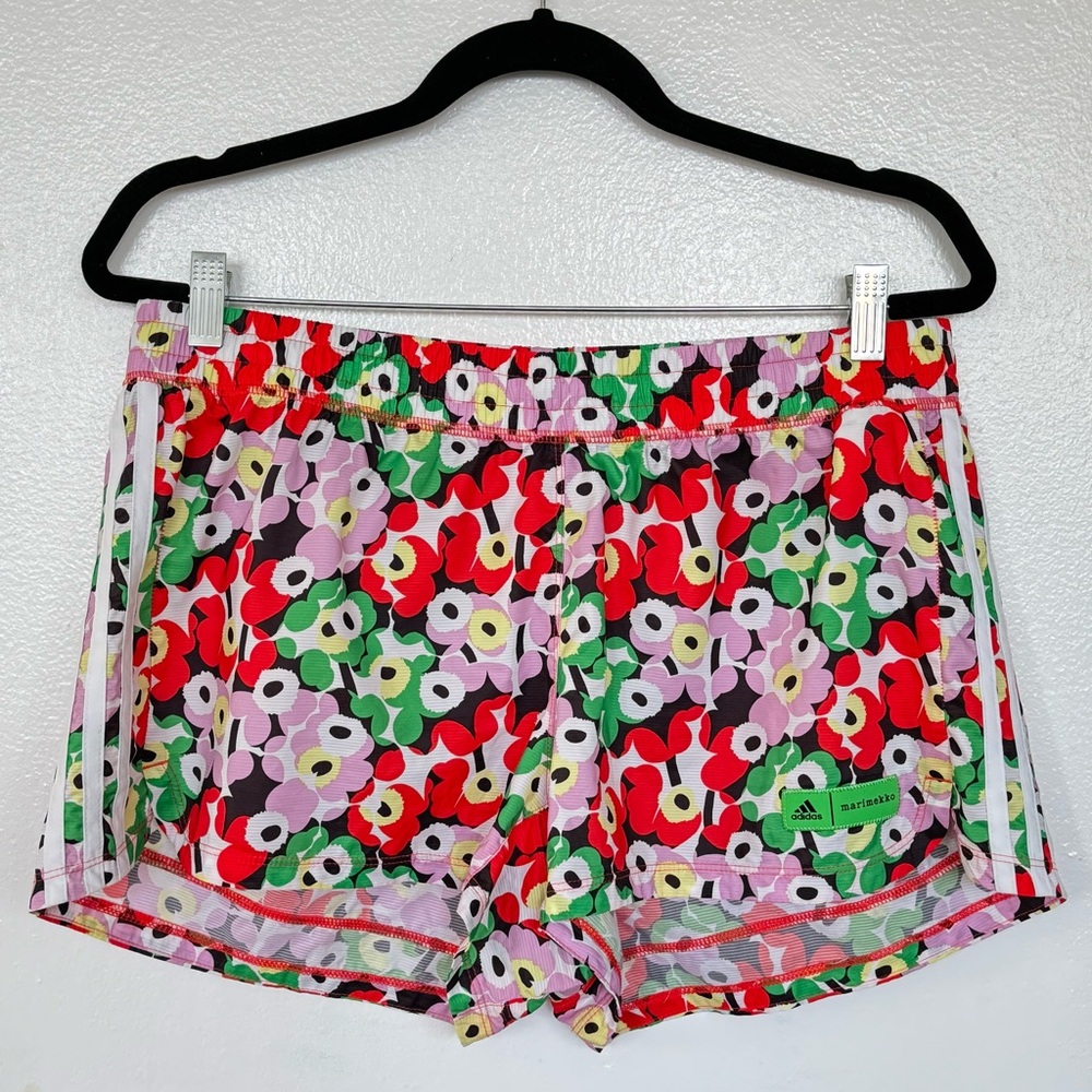 Adidas Marimekko Floral Print Shorts in Size L